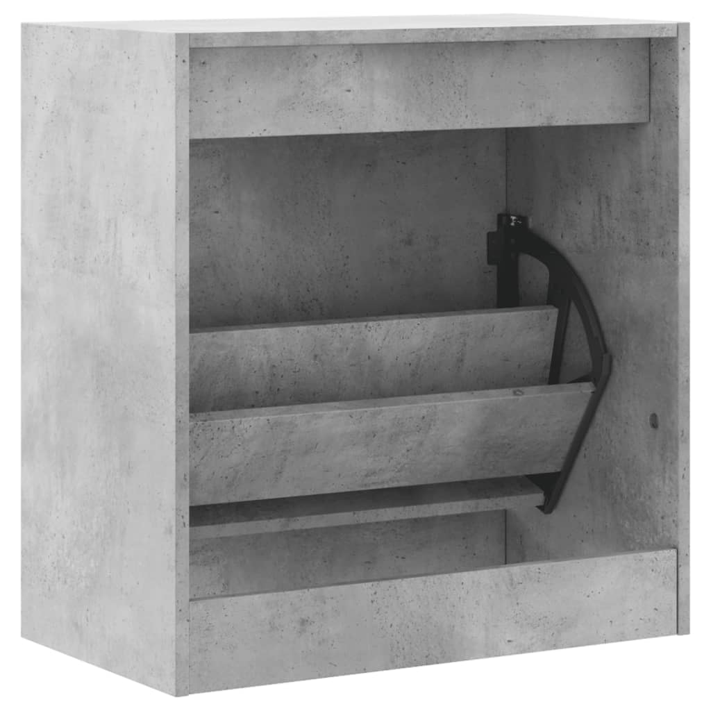 vidaXL Szafka na buty, szarość betonu, 60x34x63,5 cm
