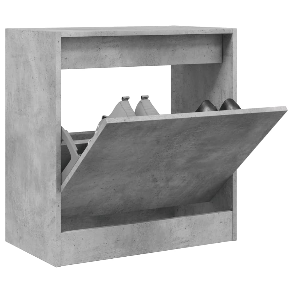 vidaXL Szafka na buty, szarość betonu, 60x34x63,5 cm