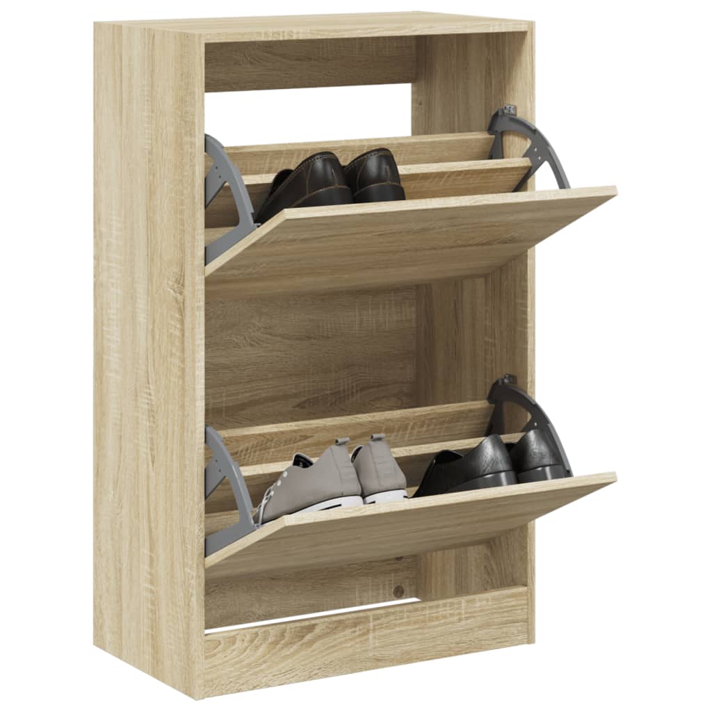 vidaXL Szafka na buty, dąb sonoma, 60x34x96,5 cm