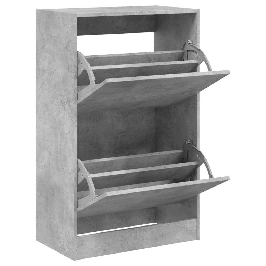 vidaXL Szafka na buty, szarość betonu, 60x34x96,5 cm