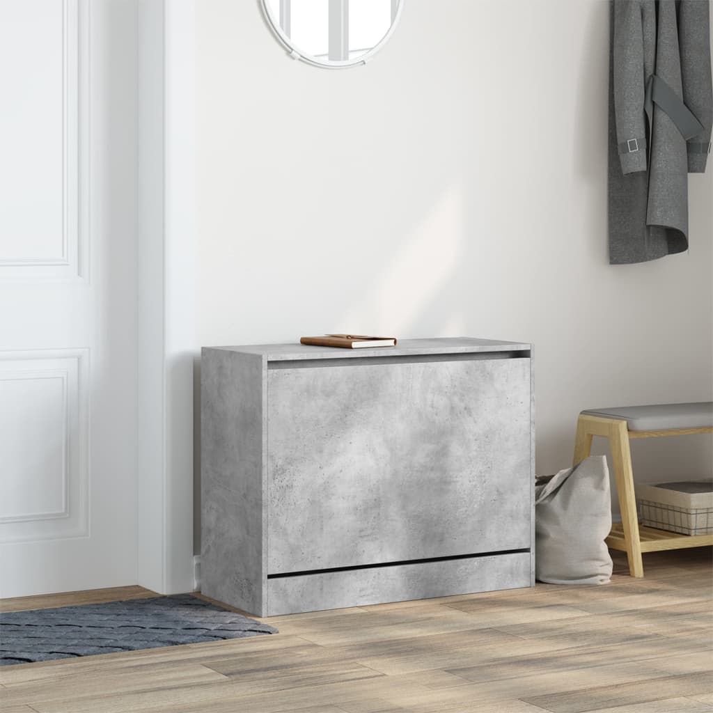 vidaXL Szafka na buty, szarość betonu, 80x34x63 cm
