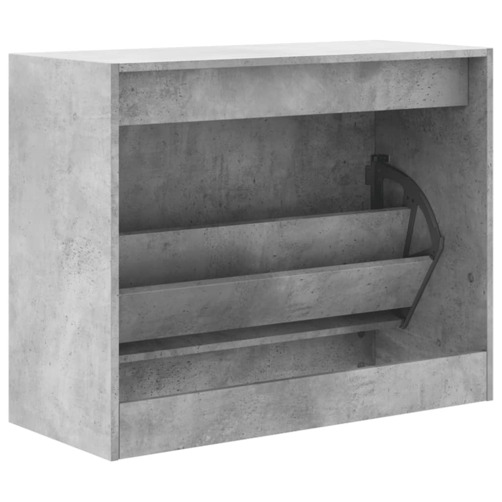 vidaXL Szafka na buty, szarość betonu, 80x34x63 cm