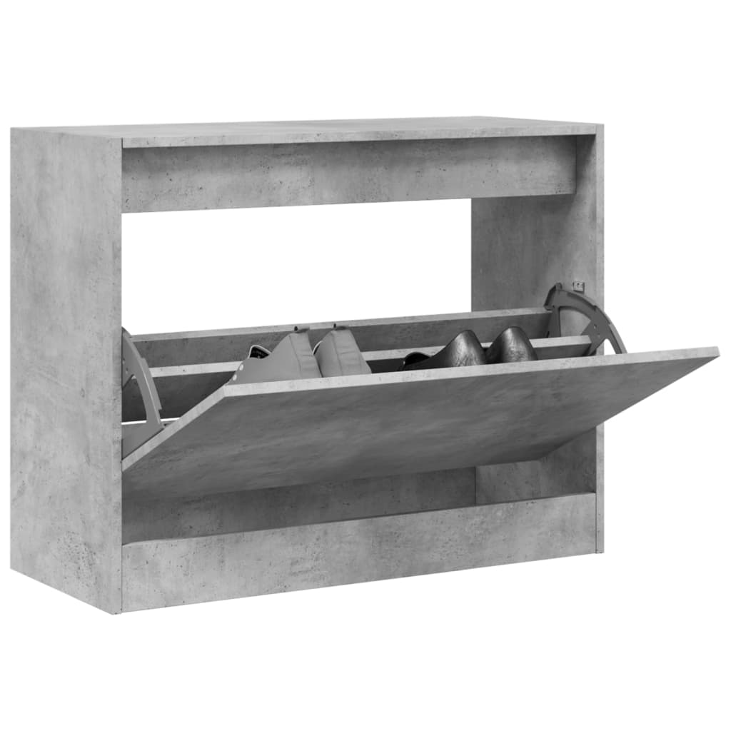 vidaXL Szafka na buty, szarość betonu, 80x34x63 cm