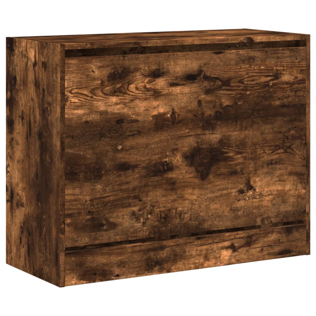 vidaXL Szafka na buty, przydymiony dąb, 80x34x63 cm