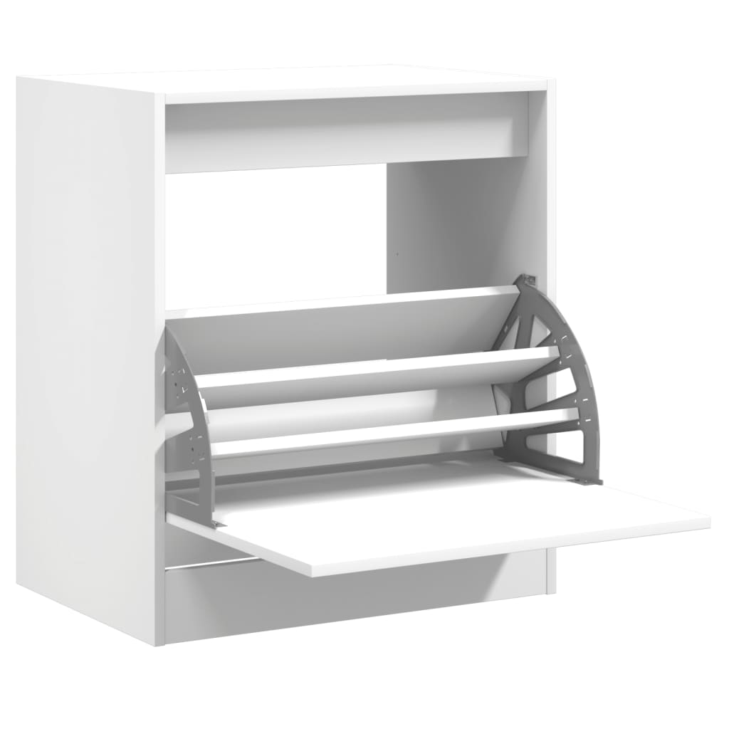 vidaXL Szafka na buty, biała, 60x42x69 cm, materiał drewnopochodny