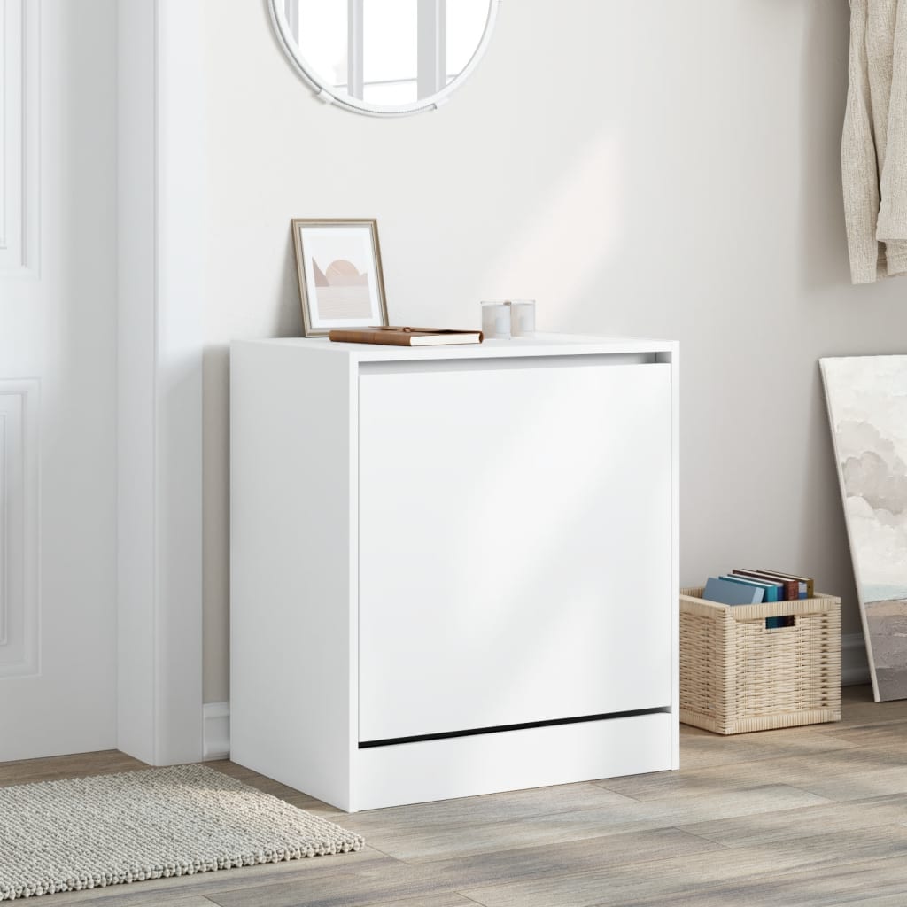 vidaXL Szafka na buty, biała, 60x42x69 cm, materiał drewnopochodny