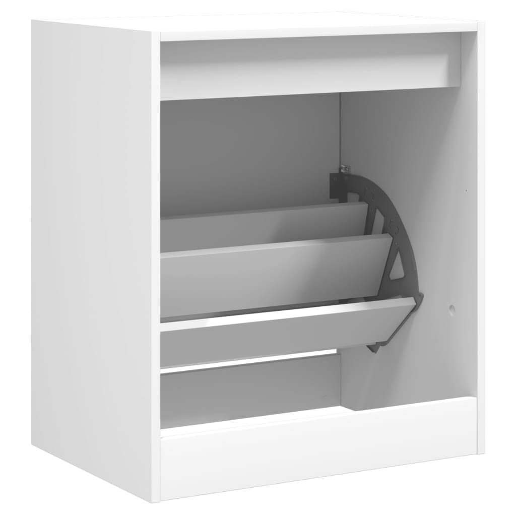 vidaXL Szafka na buty, biała, 60x42x69 cm, materiał drewnopochodny