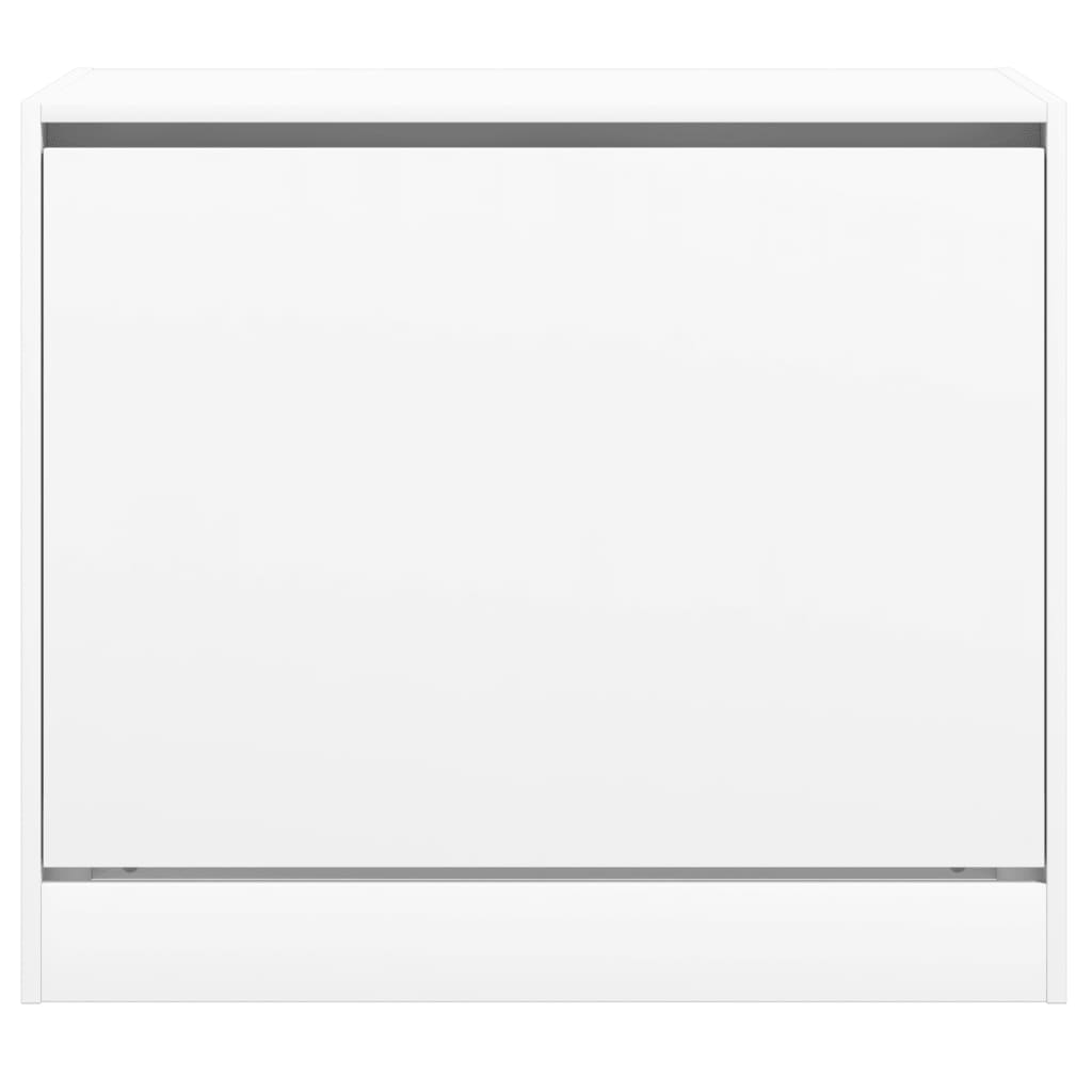 vidaXL Szafka na buty, biała, 80x42x69 cm, materiał drewnopochodny