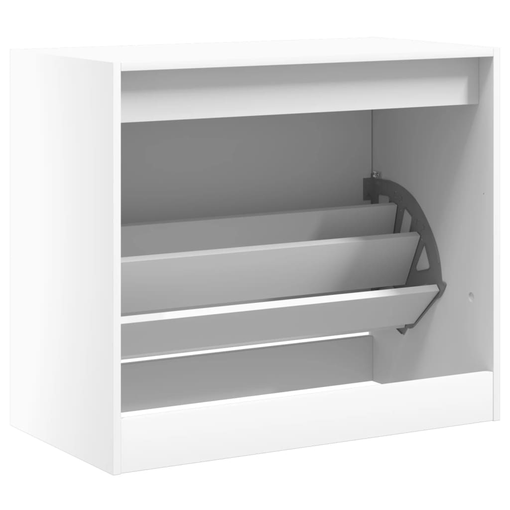 vidaXL Szafka na buty, biała, 80x42x69 cm, materiał drewnopochodny