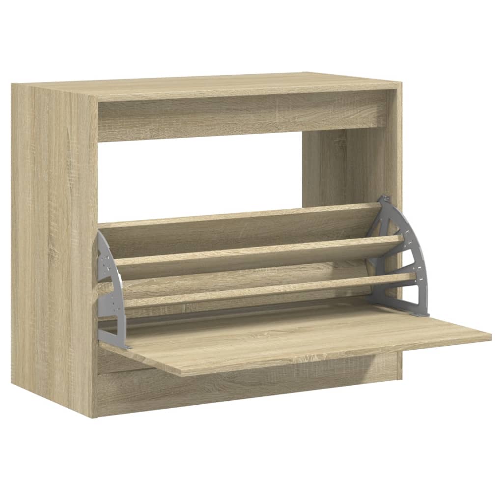 vidaXL Szafka na buty, dąb sonoma 80x42x69 cm, materiał drewnopochodny