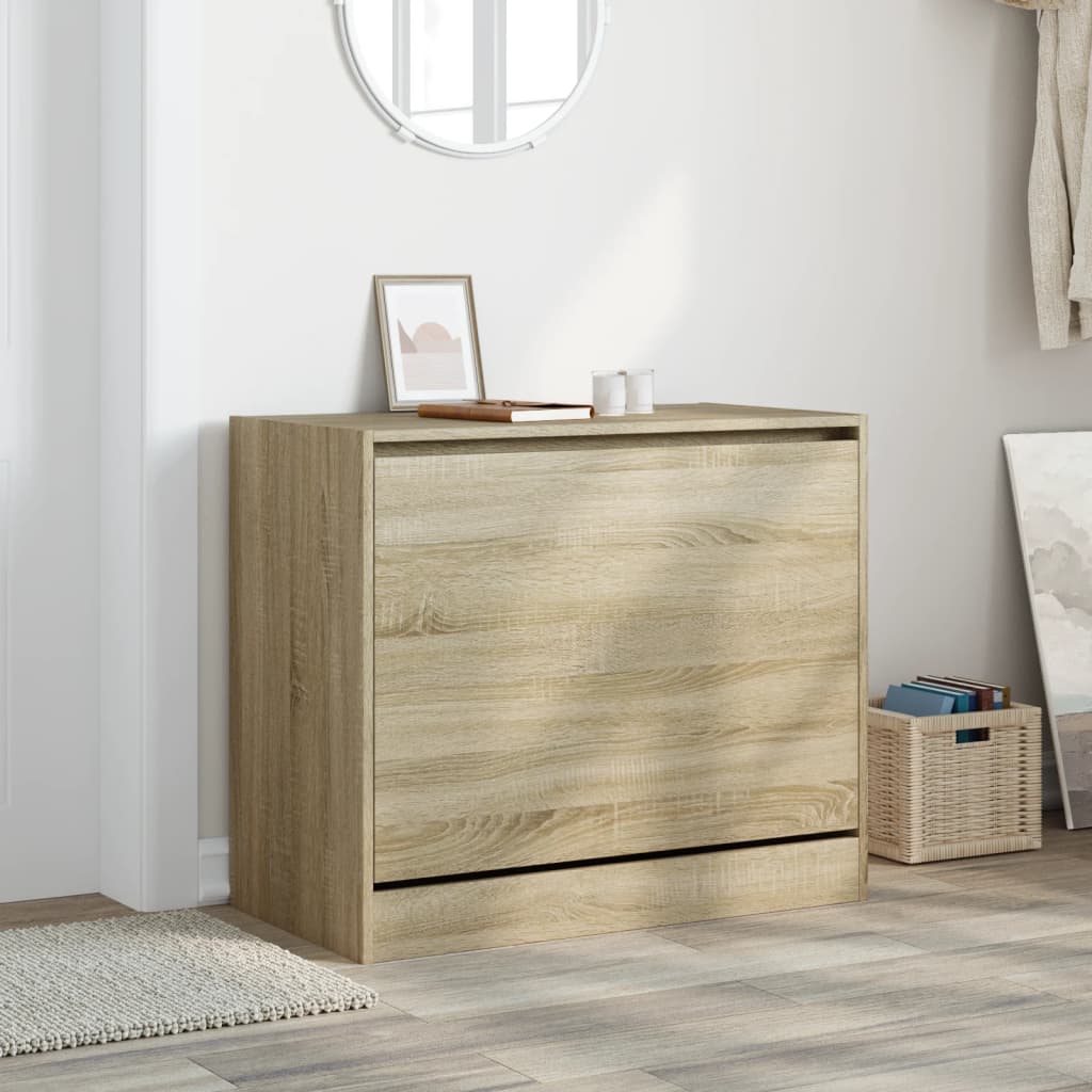 vidaXL Szafka na buty, dąb sonoma 80x42x69 cm, materiał drewnopochodny