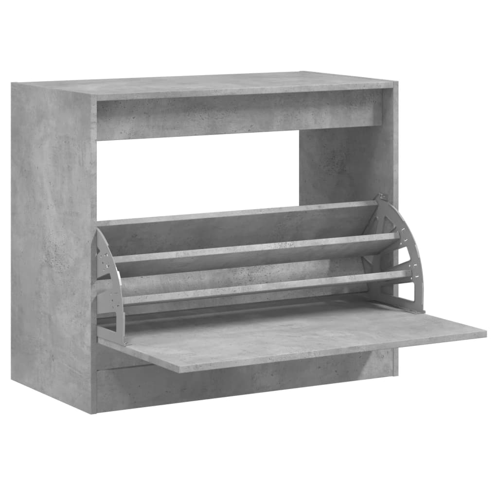 vidaXL Szafka na buty, szarość betonu, 80x42x69 cm
