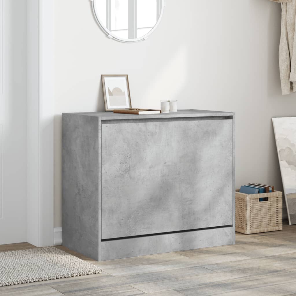 vidaXL Szafka na buty, szarość betonu, 80x42x69 cm