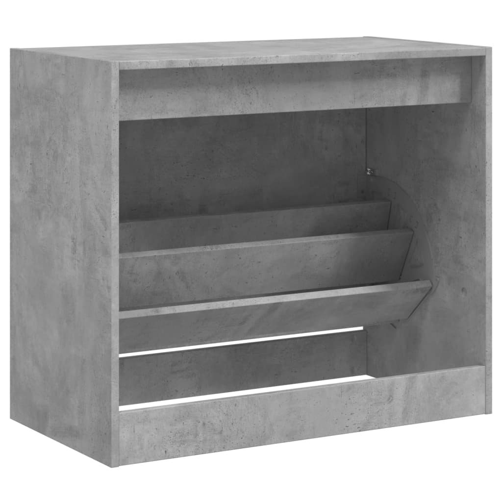 vidaXL Szafka na buty, szarość betonu, 80x42x69 cm