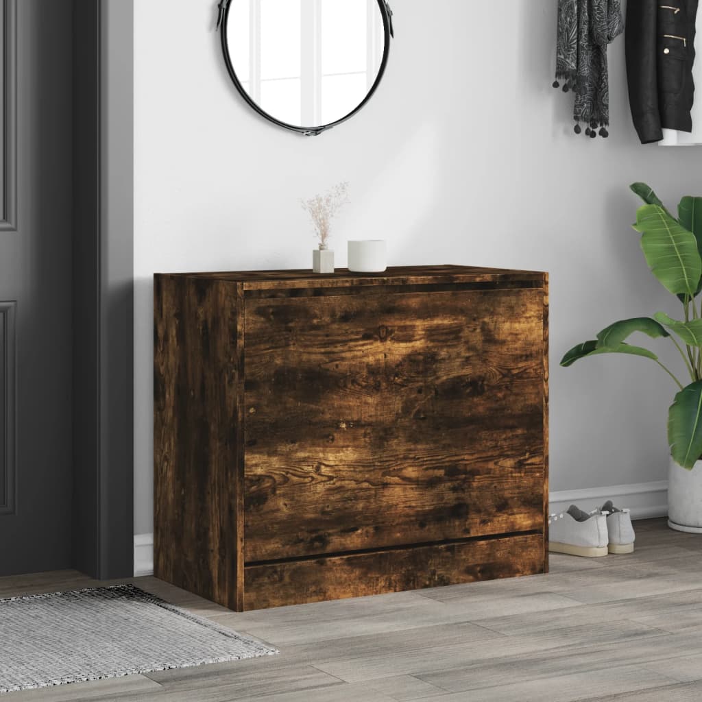 vidaXL Szafka na buty, przydymiony dąb, 80x42x69 cm