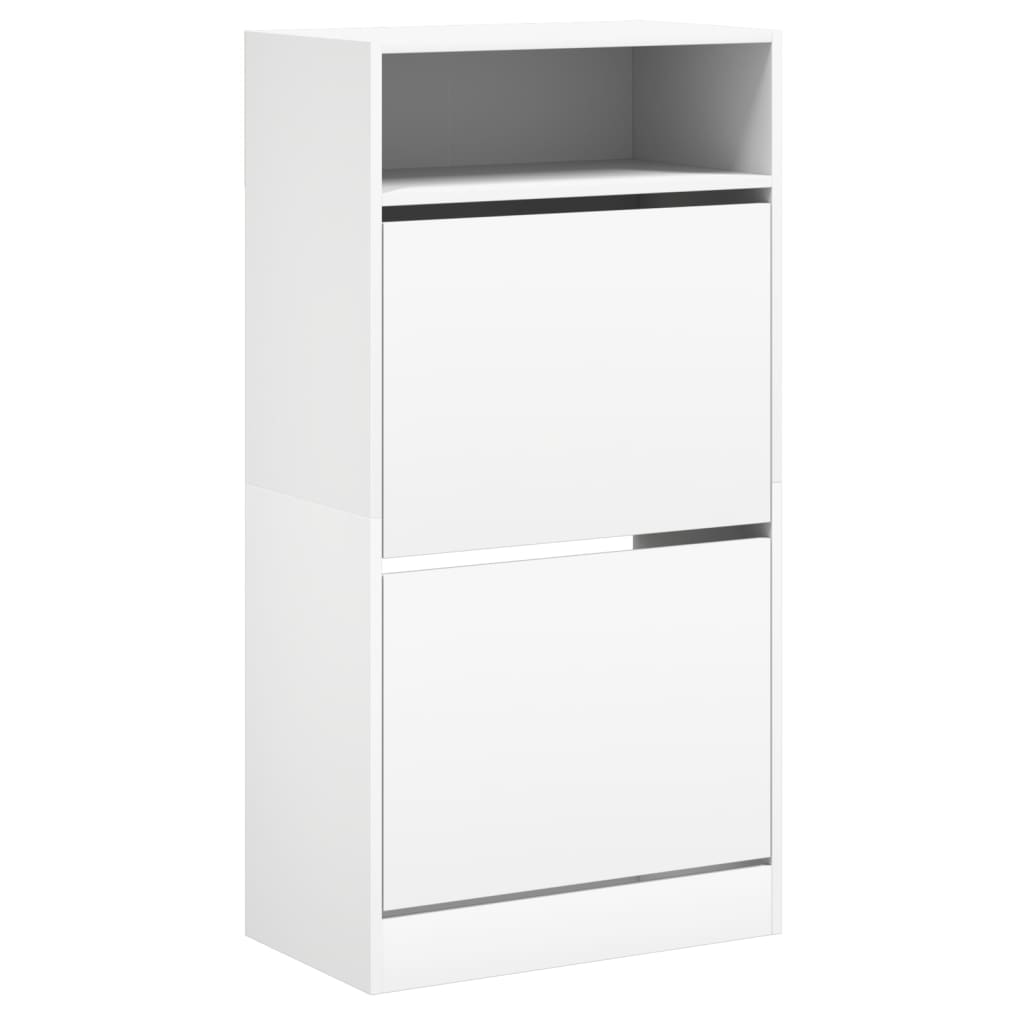 vidaXL Szafka na buty, biała, 60x34x116 cm, materiał drewnopochodny