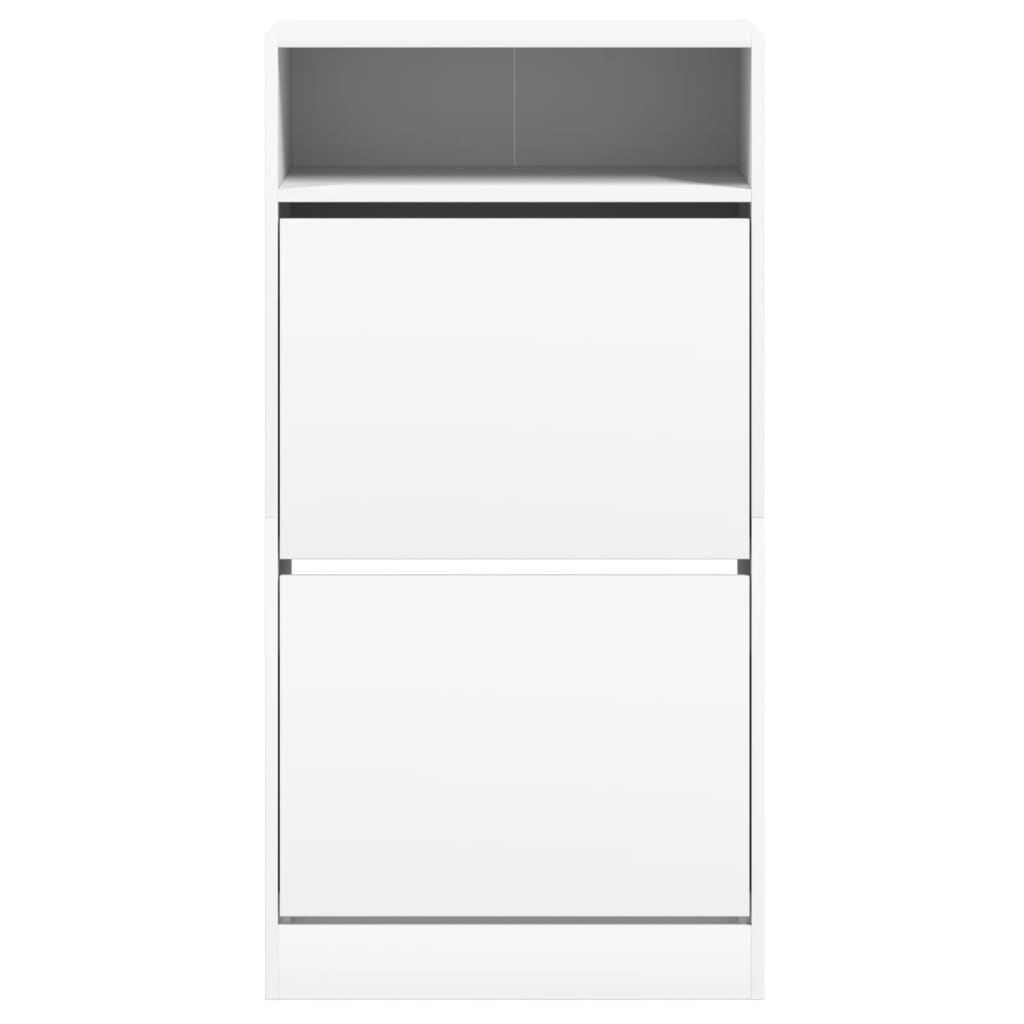 vidaXL Szafka na buty, biała, 60x34x116 cm, materiał drewnopochodny