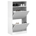 vidaXL Szafka na buty, biała, 60x34x116 cm, materiał drewnopochodny