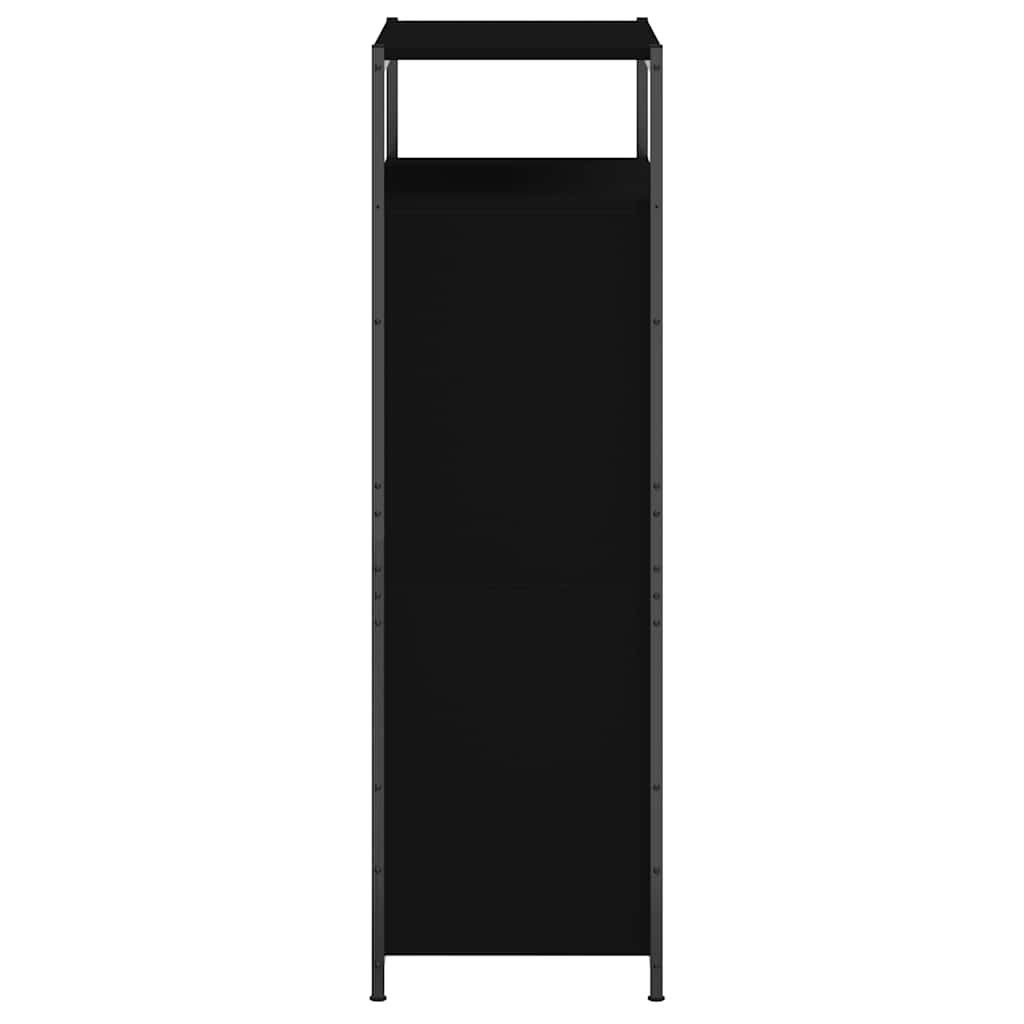 vidaXL Szafka na buty, czarna, 60x34x112 cm, materiał drewnopochodny
