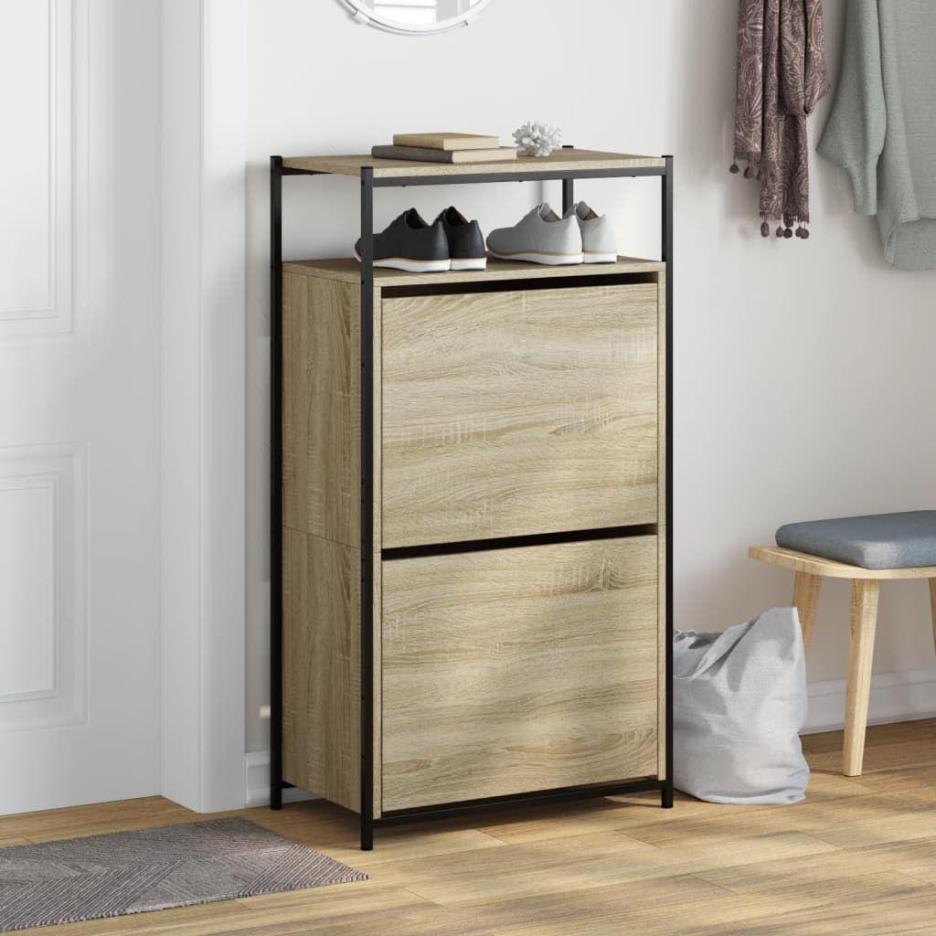 vidaXL Szafka na buty, dąb sonoma, 60x34x112 cm