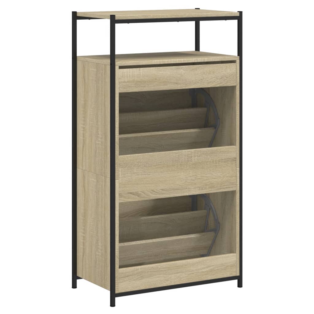 vidaXL Szafka na buty, dąb sonoma, 60x34x112 cm