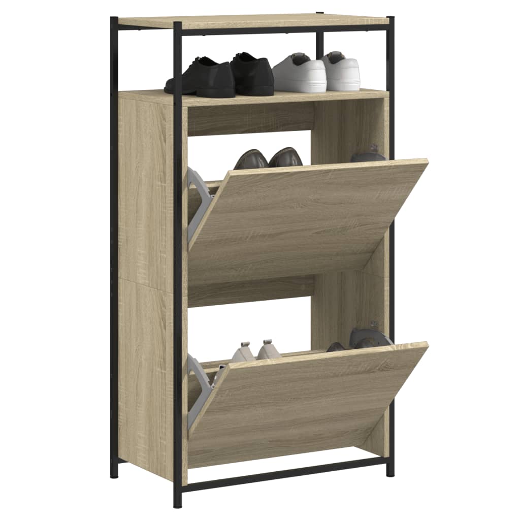 vidaXL Szafka na buty, dąb sonoma, 60x34x112 cm