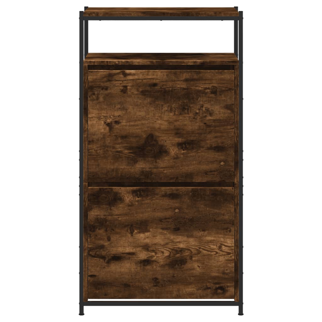 vidaXL Szafka na buty, przydymiony dąb, 60x34x112 cm