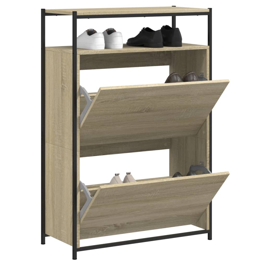 vidaXL Szafka na buty, dąb sonoma, 75x34x112 cm