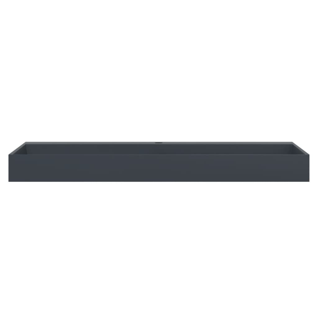vidaXL Umywalka, 120x46x11 cm, kompozyt mineralny/marmurowy, antracyt