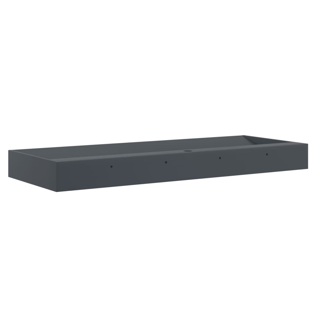 vidaXL Umywalka, 120x46x11 cm, kompozyt mineralny/marmurowy, antracyt