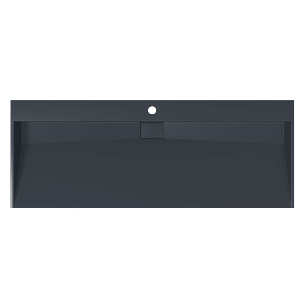 vidaXL Umywalka, 120x46x11 cm, kompozyt mineralny/marmurowy, antracyt
