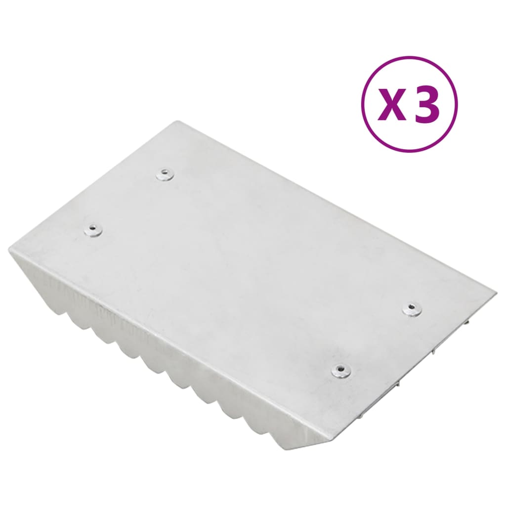 vidaXL Zgrzebła dla konia, 3 szt., srebrne, aluminiowe
