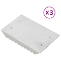 vidaXL Zgrzebła dla konia, 3 szt., srebrne, aluminiowe
