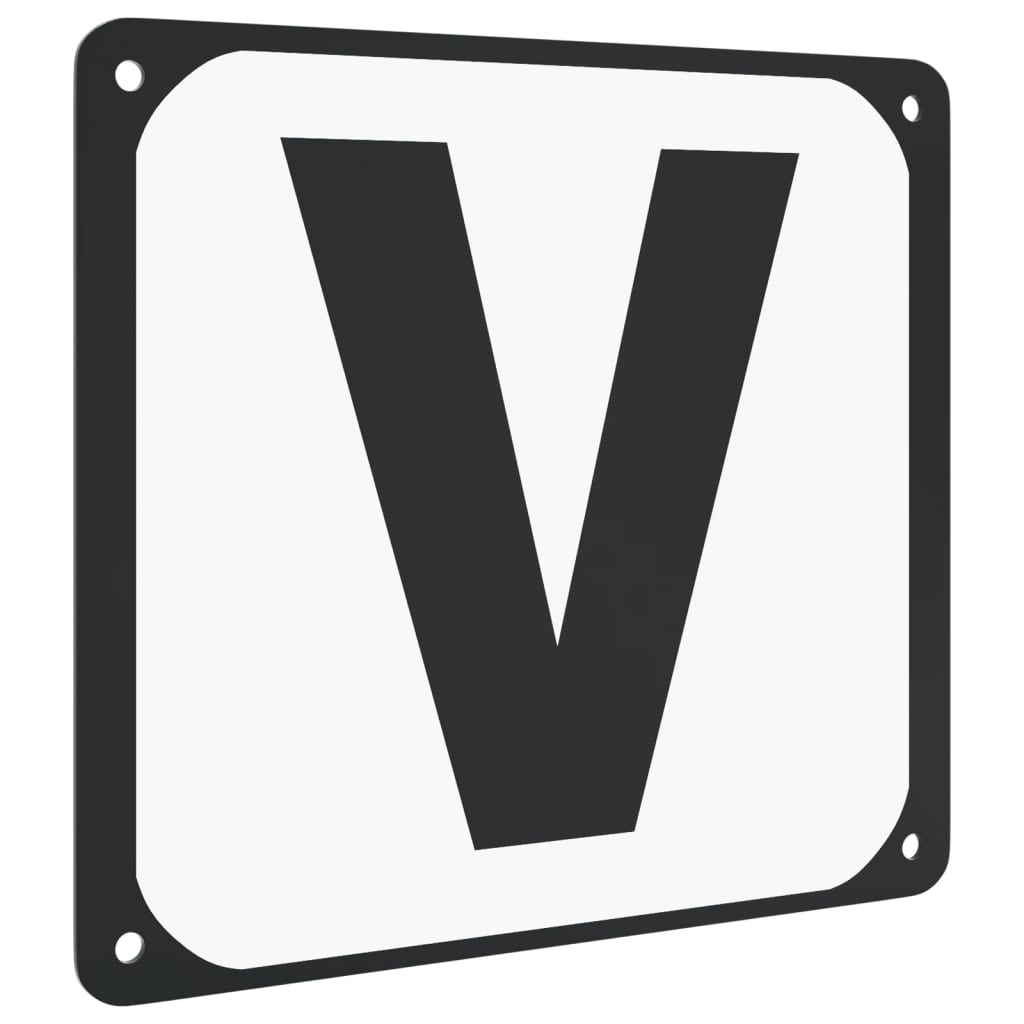vidaXL Litery na czworobok, 12 szt., stalowe