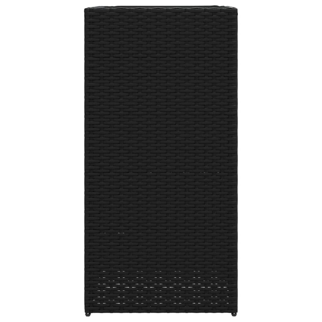 vidaXL Donica ogrodowa, czarna, 40x40x80 cm, rattan PE