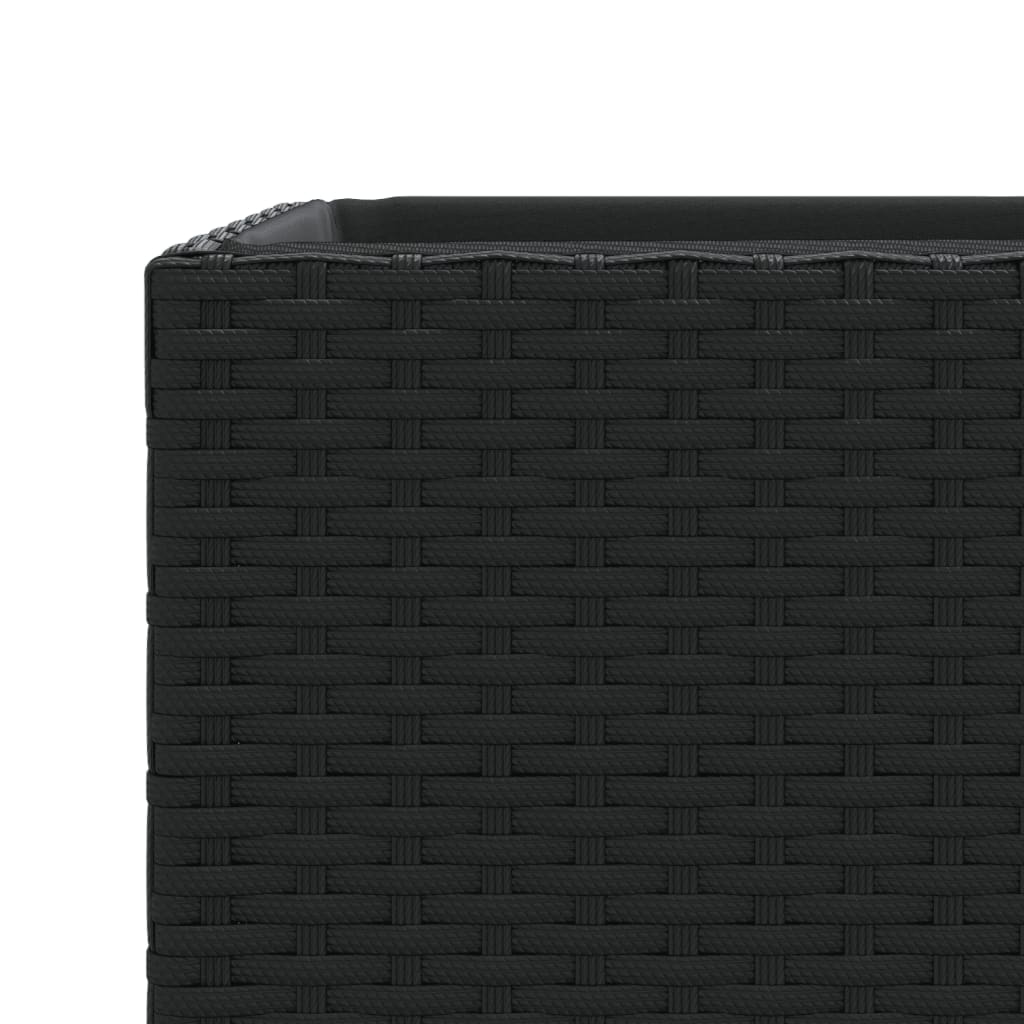 vidaXL Donica ogrodowa, czarna, 40x40x80 cm, rattan PE