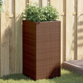 vidaXL Donica, brązowa, 40x40x80 cm, rattan PE