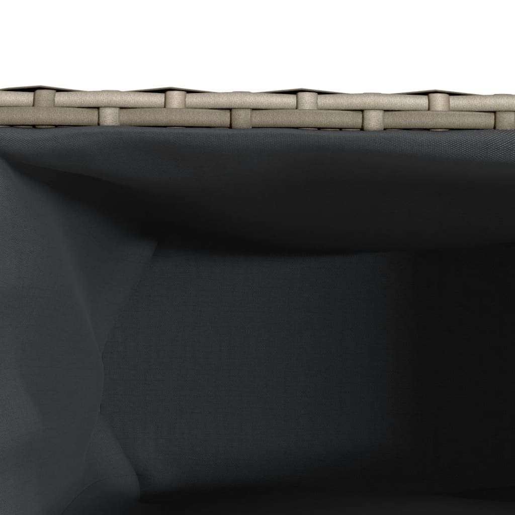 vidaXL Donica ogrodowa z kółkami i 3 wkładami, szara, 107x32x38 cm