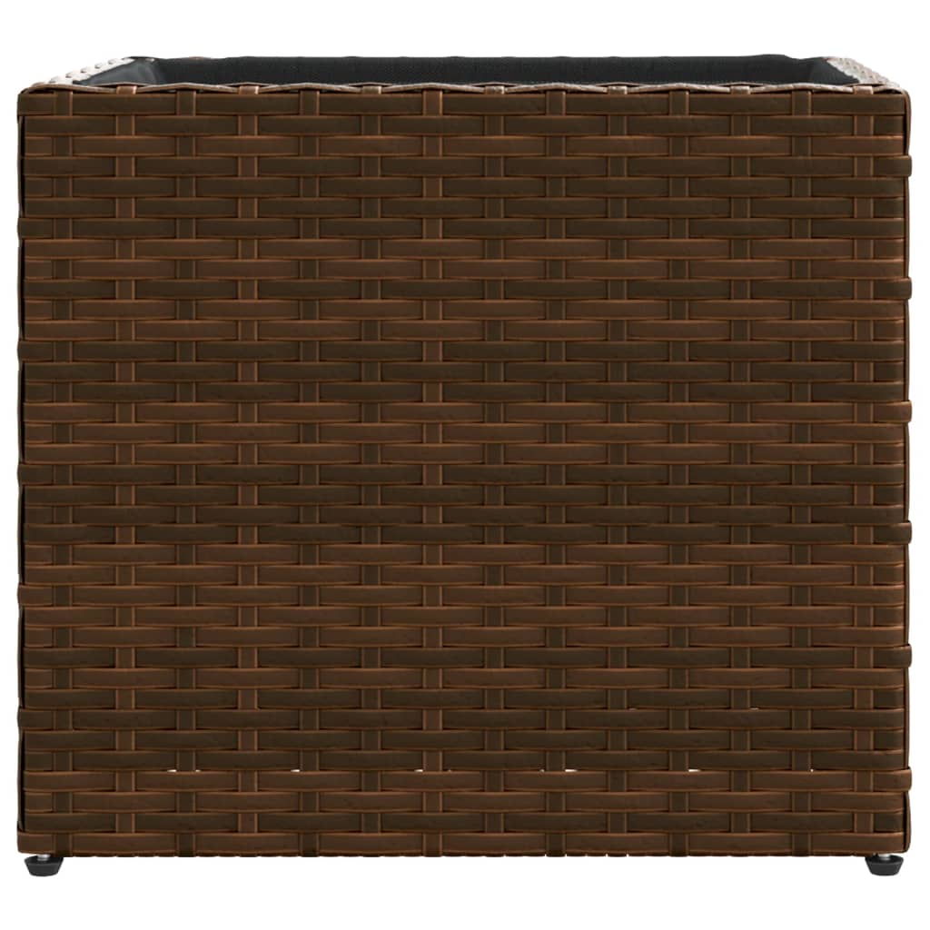 vidaXL Donica ogrodowa, brązowa, 36x30x32 cm, rattan PE