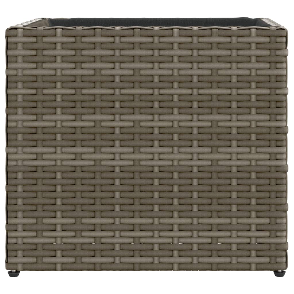 vidaXL Donica ogrodowa, szara, 36x30x32 cm, rattan PE