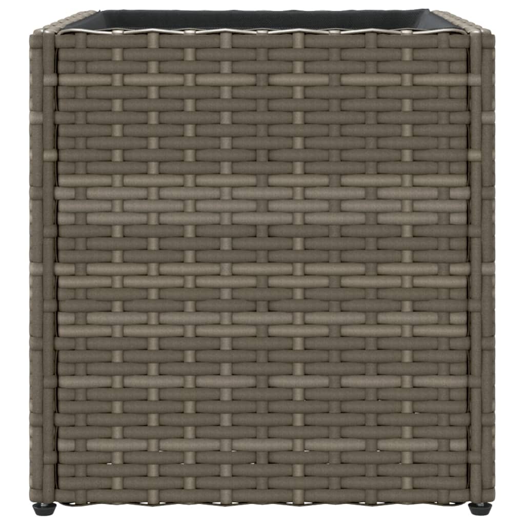 vidaXL Donica ogrodowa, szara, 36x30x32 cm, rattan PE