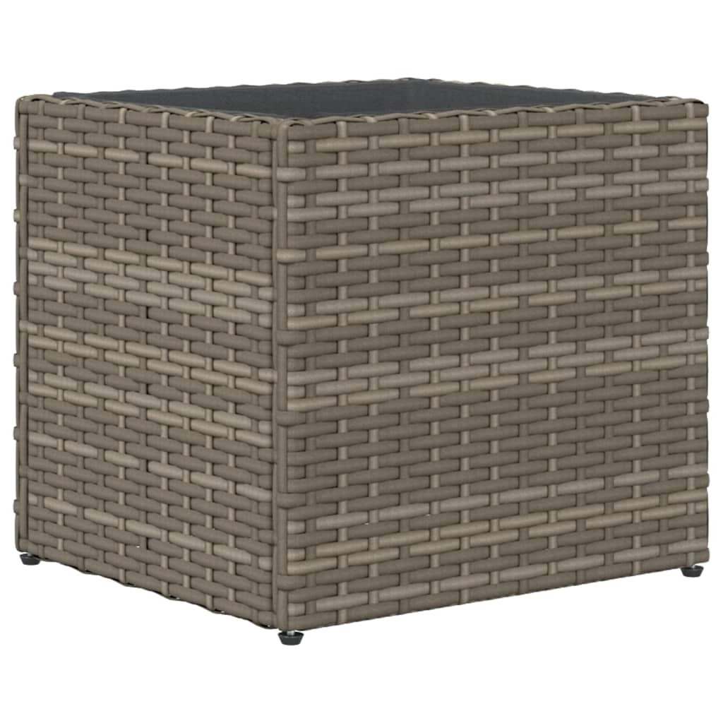 vidaXL Donica ogrodowa, szara, 36x30x32 cm, rattan PE