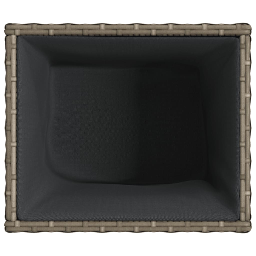 vidaXL Donica ogrodowa, szara, 36x30x32 cm, rattan PE