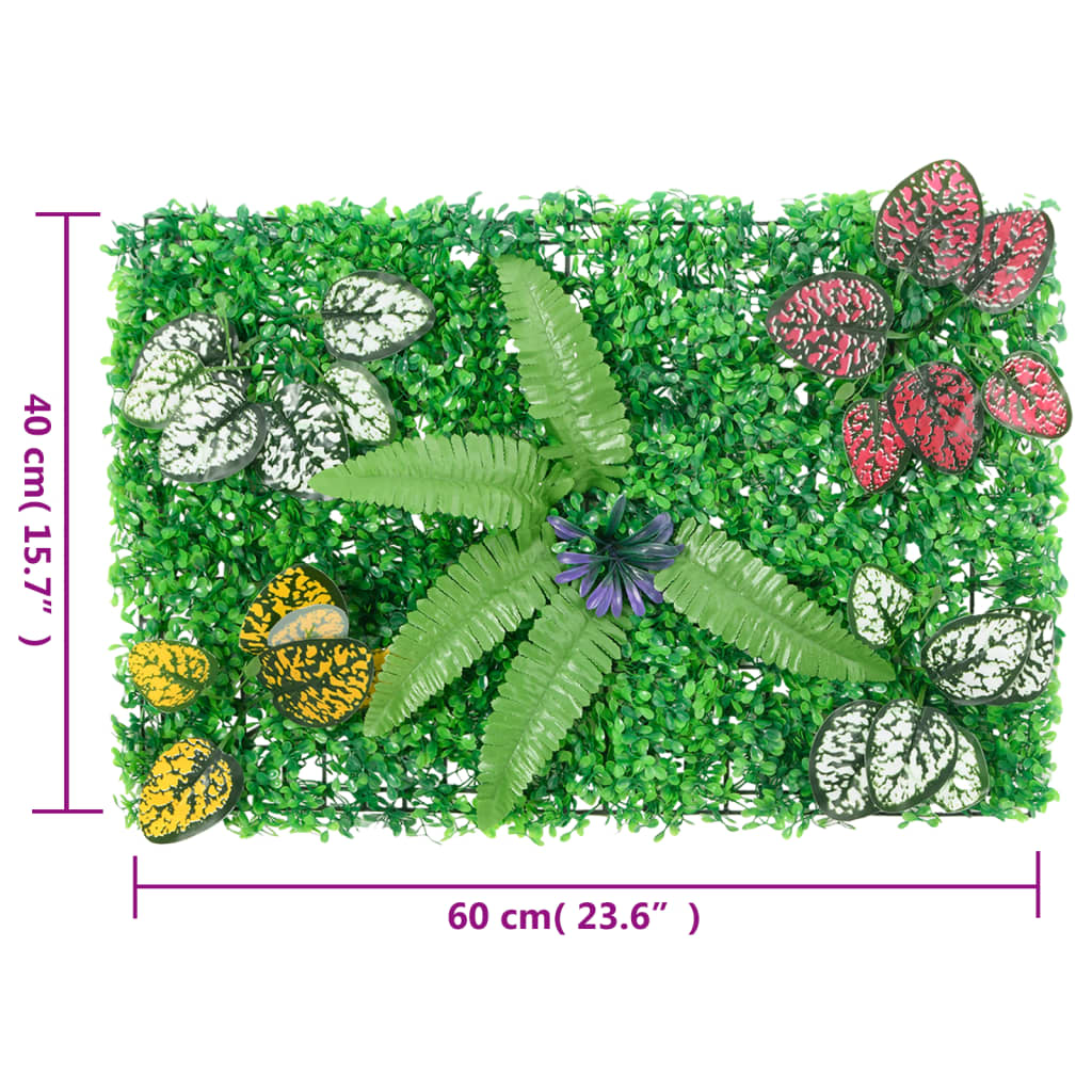  vidaXL Maty ze sztucznymi roślinami, 24 szt, zielone, 40x60 cm