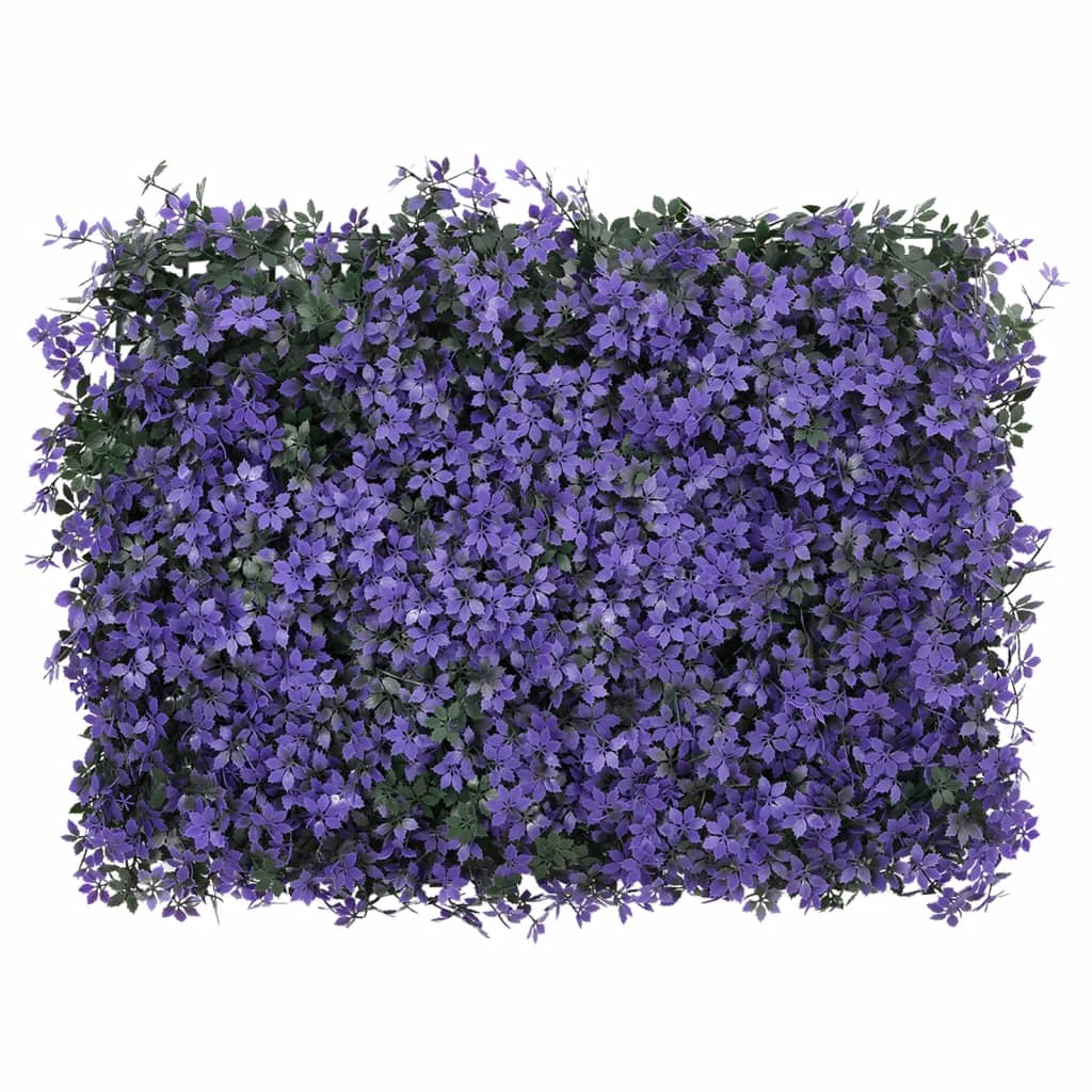  vidaXL Maty ze sztucznymi liśćmi, 24 szt., fioletowe, 40x60 cm