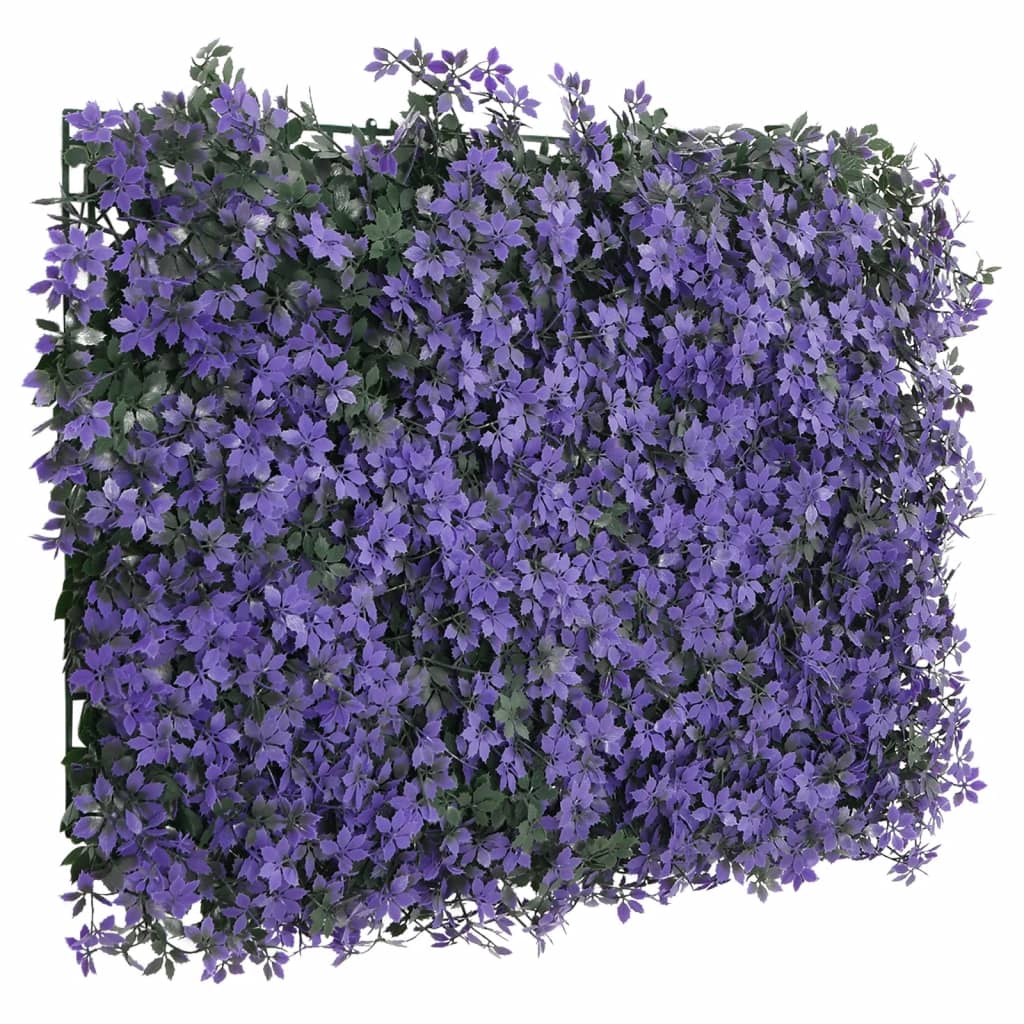  vidaXL Maty ze sztucznymi liśćmi, 24 szt., fioletowe, 40x60 cm