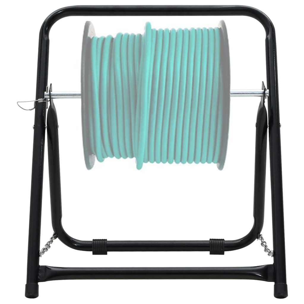 vidaXL Stojak na bęben z wężem, 48 cm, 45 kg, malowana proszkowo stal
