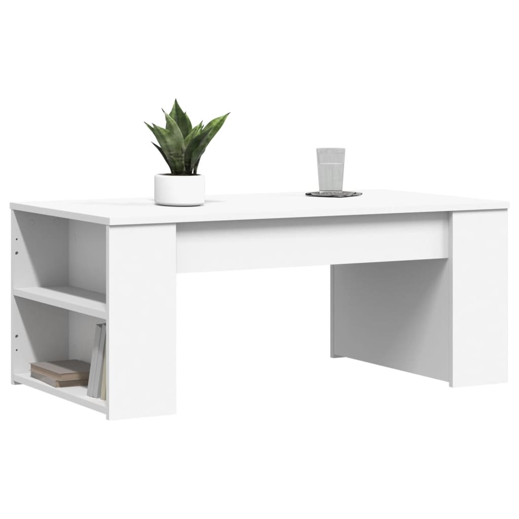 vidaXL Stolik kawowy, biały, 102x55x42 cm, materiał drewnopochodny