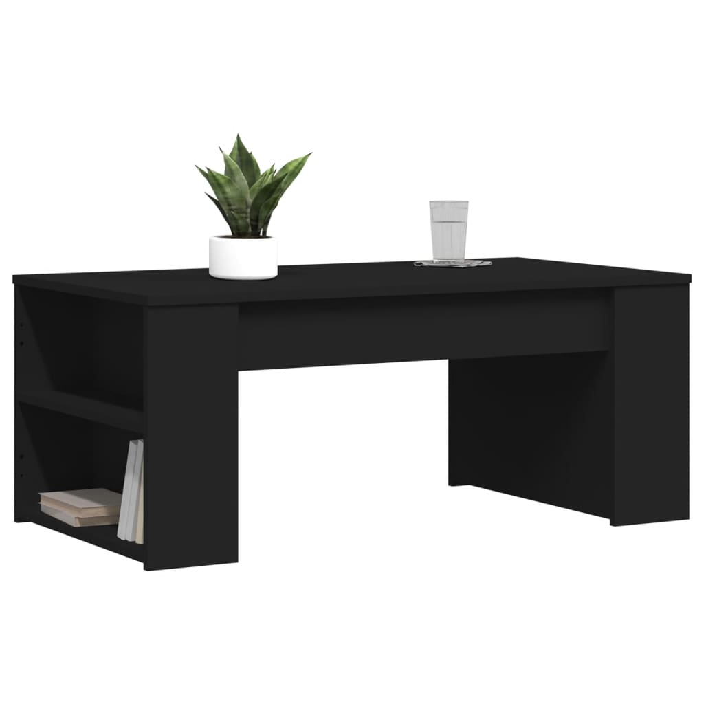 vidaXL Stolik kawowy, czarny, 102x55x42 cm, materiał drewnopochodny