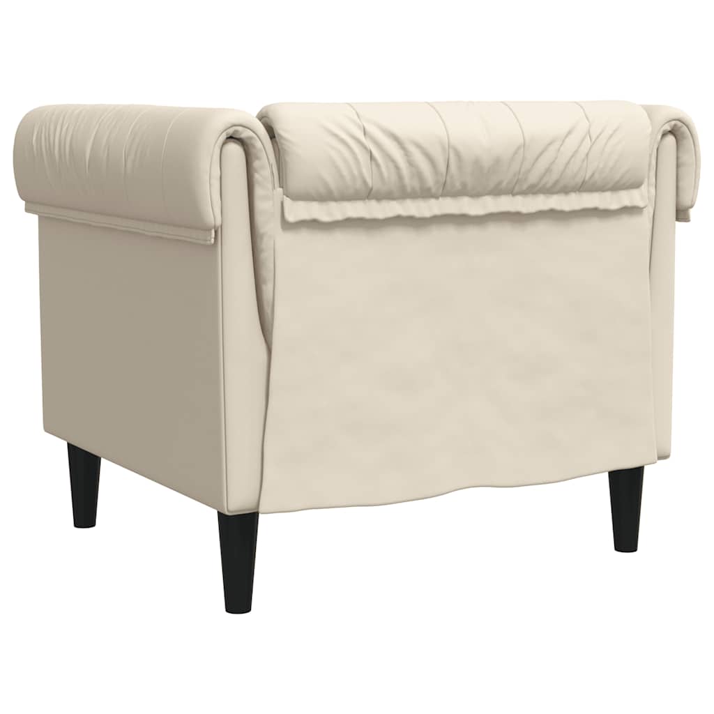 vidaXL Fotel Chesterfield, obity lnem
